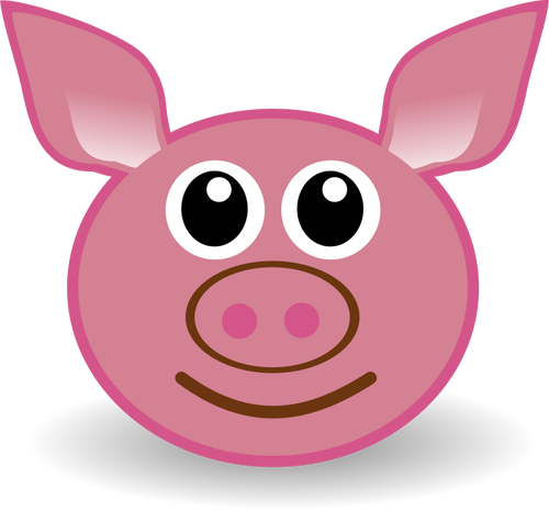 Grafis vektor babi merah muda