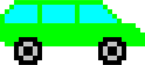 SamochÃ³d zielony pikseli