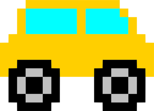 Carro de desenho animado amarelo