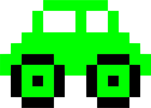 Immagine di auto verde pixel