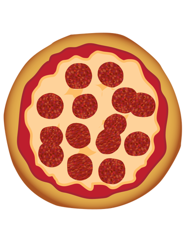 Illustration vectorielle de pepperoni pizza