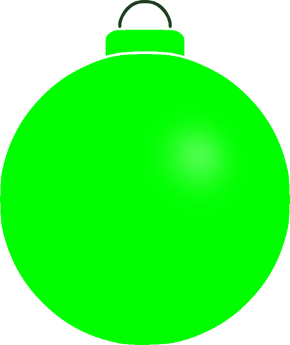 Plain green bauble