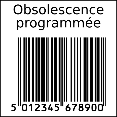 Geplande veroudering barcode glinsterende clip art