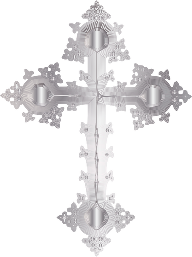 Platina utsmyckade cross