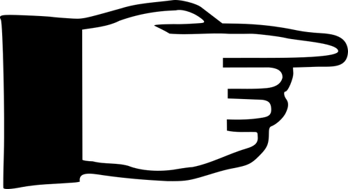 Wijzende hand pictogram