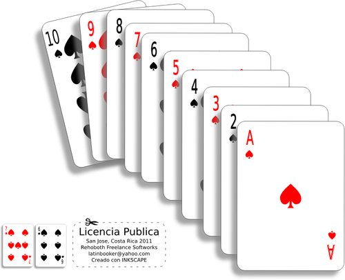 IlustraciÃ³n vectorial de cartas de pÃ³quer en lÃ­nea
