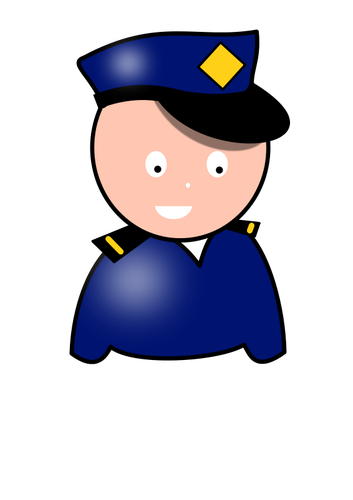 Icona di poliziotto avatar vettoriali