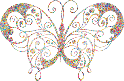 Prydnads fÃ¤rgade butterfly