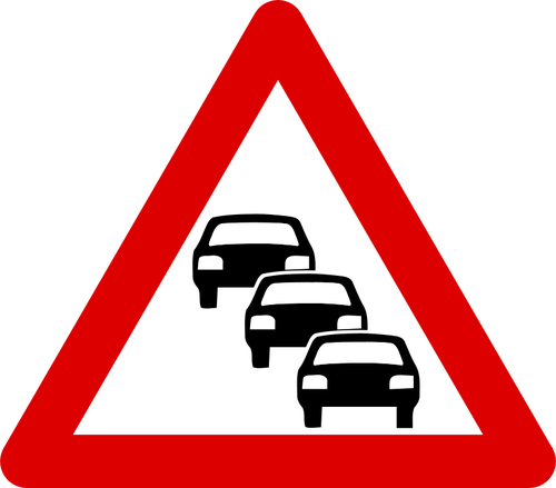 Mulig veien kÃ¸er trafikk tegn vektor image