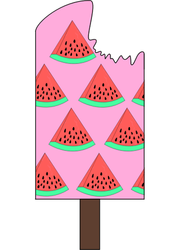Wassermelone Eis am Stiel