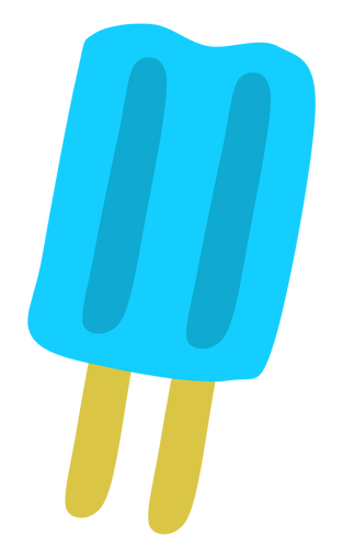Blue icecream on stick vector drawing