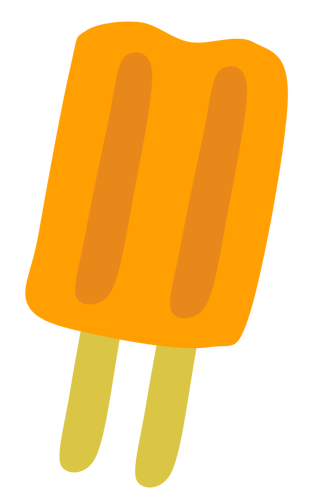 Oranje icecream op stok vector tekening