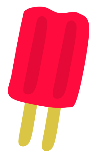 Rode icecream op stok vector tekening