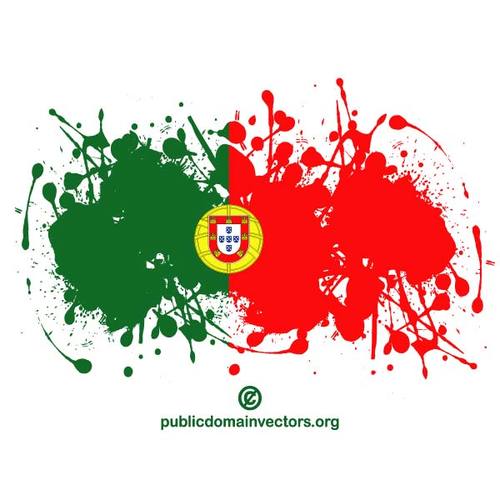 Portugisisk flagg i blÃ¤ck sprut