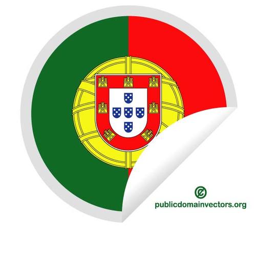 Portekiz bayraÄŸÄ± ile etiket