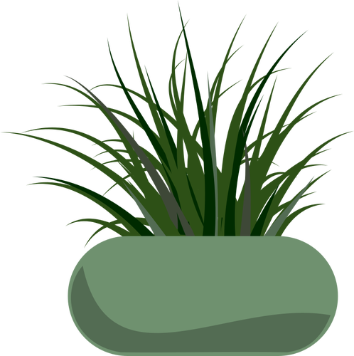 Vektorgrafikk gress plantet i en grÃ¸nn moderne planter