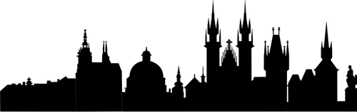 Prague silhouette vector illustration