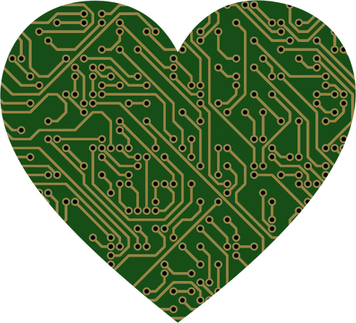 Heart with circuits