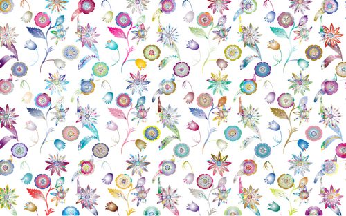 Desain floral prismatik gambar