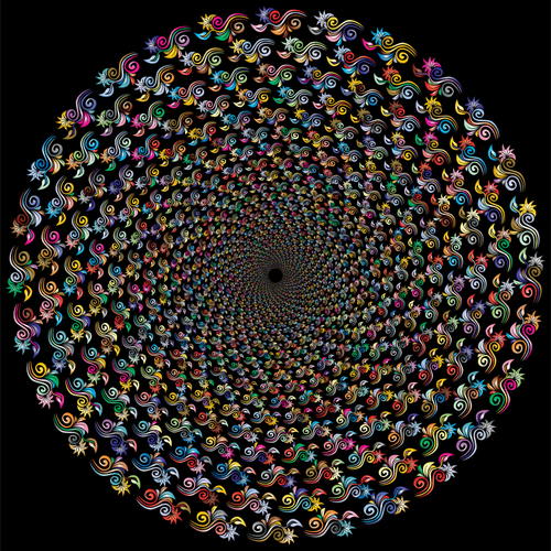 Kleurrijke motief in cirkel