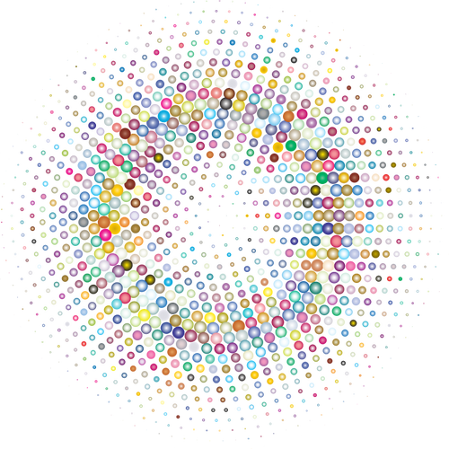 Prismatic colorful circle