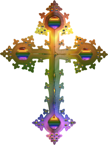 Prismatische verzierten Kreuz