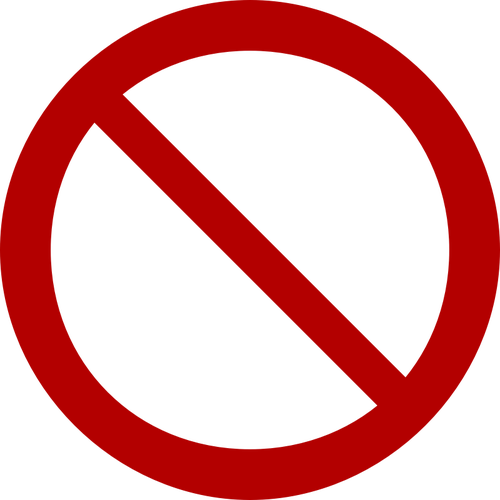 Prohibition symbol vector clip art