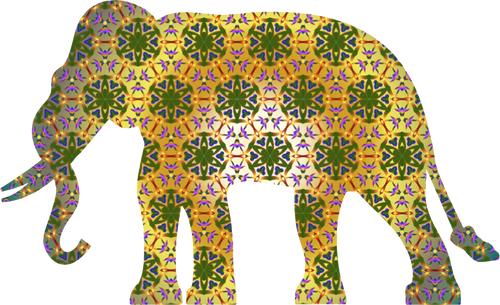 Elefante patrÃ³n psicodÃ©lico