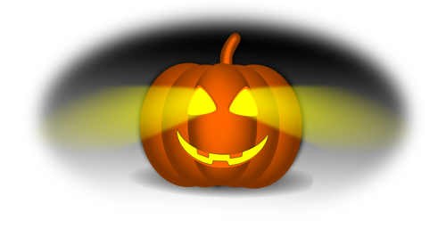 Beleuchtete Halloween KÃ¼rbis Vektor-Bild