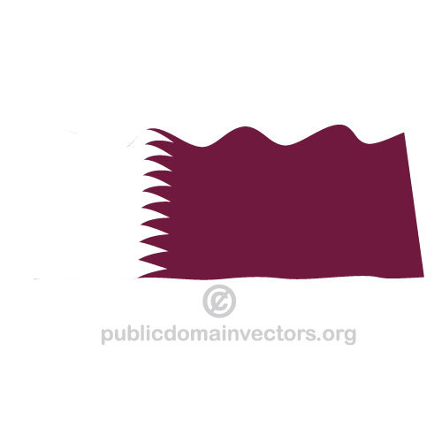 Wellig Flagge Katars