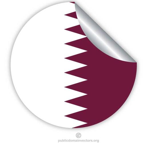 Etiqueta da bandeira do Qatar