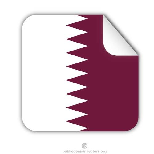 Katar bayraÄŸÄ± ile etiket