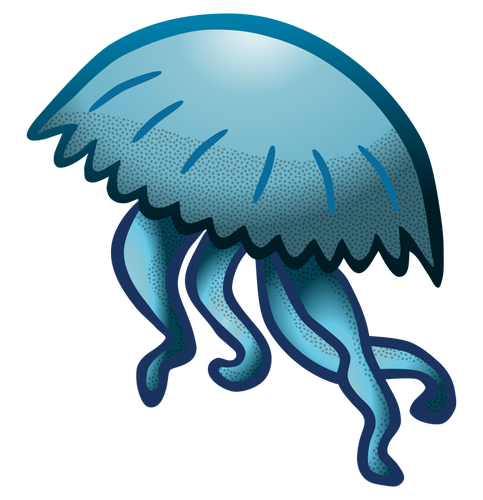 Niebieski jellyfish