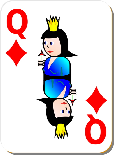 Rainha da ilustraÃ§Ã£o em vetor cartÃ£o jogos diamantes