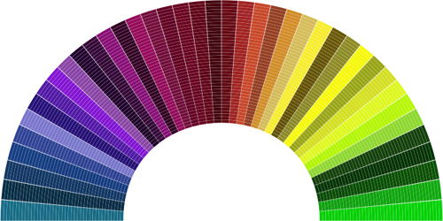 Vector illustration of rainbow spectrum mosaic