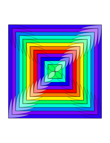 Vektor illustration av multicolor square