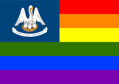 Bandiera arcobaleno in Louisiana