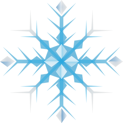 Einfache geometrische Schneeflocke-Vektor-illustration