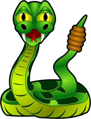 Kartun ular orok-orok vektor ilustrasi
