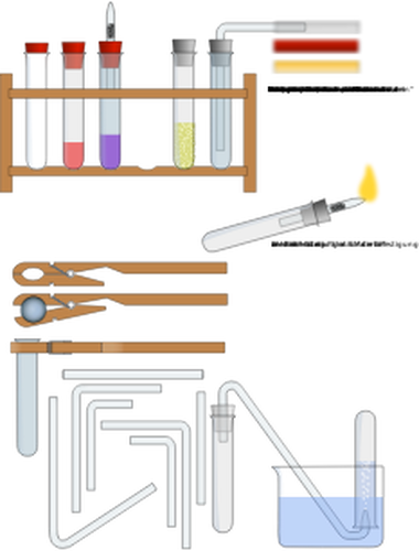 Grafica vectoriala de selecÅ£ie de echipamente de laborator