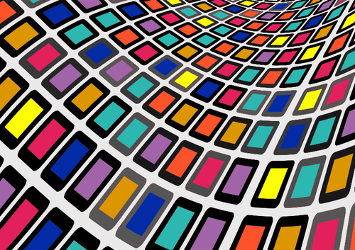 Rektangler mÃ¸nster i mange farger