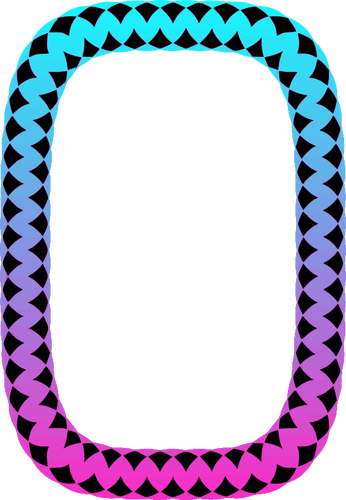 Rectangular zigzag frame