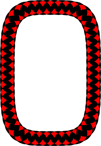 Cornice rettangolare rosso