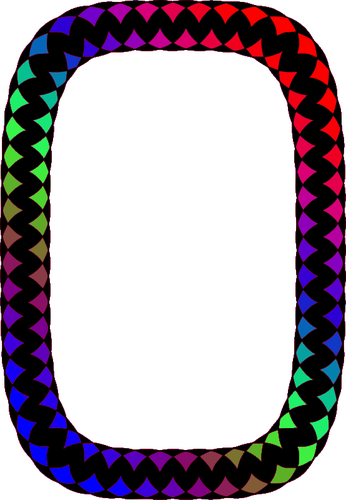 Rectangular frame in rainbow colors