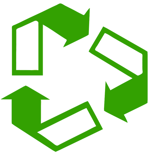IlustraÃ§Ã£o do vetor de sinal verde reciclar