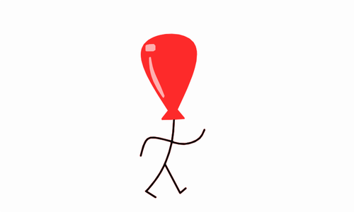 Persona del globo rojo