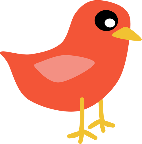 Image clipart vectoriel oiseau cardinal rouge