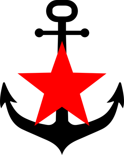 Anker und roter Stern