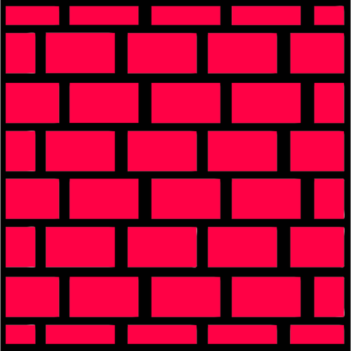 IlustraciÃ³n de vector de pared de ladrillo rosa