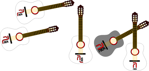 Vector Illustrasjon av akustisk gitar